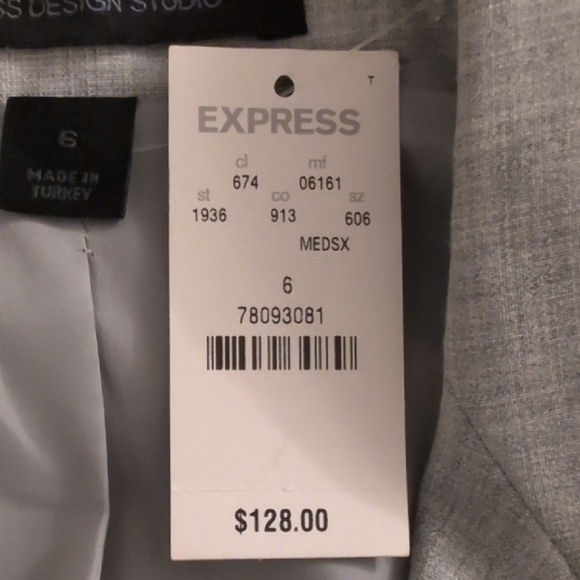 Express Light Gray Blazer - Picture 3 of 4